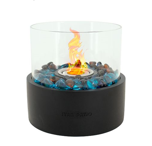 קערית אש שולחנית אתנול עגולה זכוכית 23x21.5 ס
