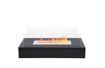 קערית אש שולחנית אתנול מלנית זכוכית 35x18x14 ס
