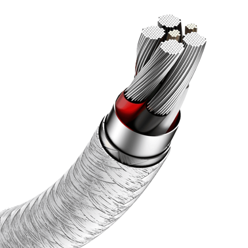 כבל טעינה מהיר 1 מטר BASEUS USB to Type-C 66W, צבע לבן, שנה אחריות יבואן רשמי 