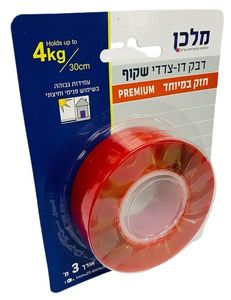 דבק דו צדדי שקוף חזק במיוחד 3 מטר