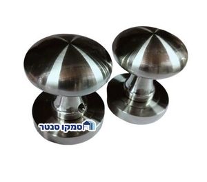 זוג ידיות עגולות לדלת ניקל מוברש