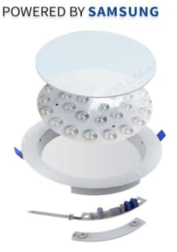 גוף תאורה לד 3W שקוע WELLMAX דגם SUNFLOWER - אור לבן