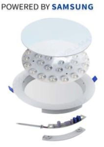גוף תאורה לד 3W שקוע WELLMAX דגם SUNFLOWER - אור לבן
