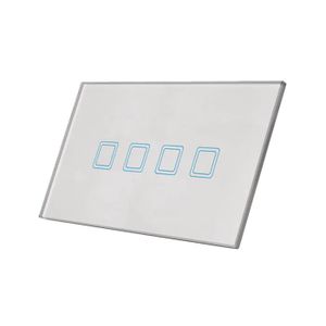 מתג חכם לתאורה 4 מפסקים רחב 3 מקום SEMICOM - צבעים לבחירה