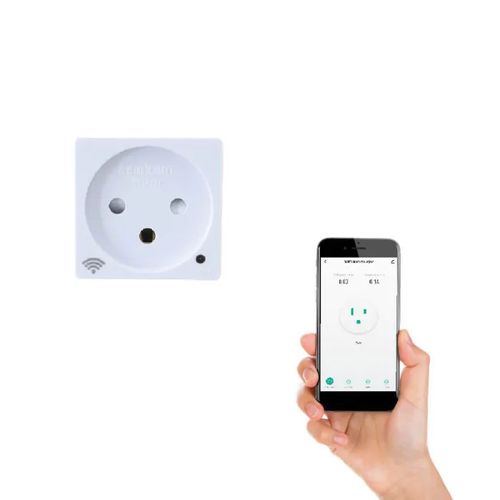 שקע כח חכם WIFI הכולל לחצן הדלקה וכיבוי תואם למתאם גוויס סיסטם SEMICOM