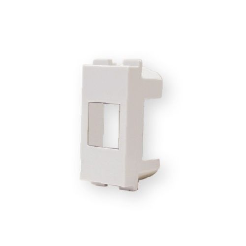 מסגרת פלסטיק לשקע מחשב RJ45 Cat.5e מודול 1 בצבע לבן