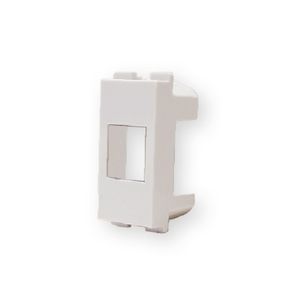 מסגרת פלסטיק לשקע מחשב RJ45 Cat.5e מודול 1 בצבע לבן