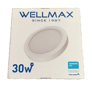 גוף תאורה לבן לד על הטיח WELLMAX 30W