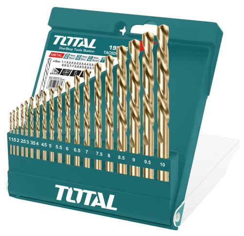 ערכת מקדחי לוליינים לברזל 19יח' TOTAL