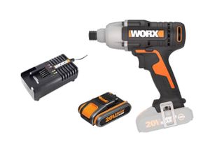 סט מברגת אימפקט 20V WORX סוללה ומטען