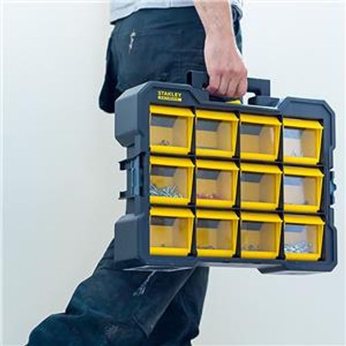 אורגנייזר רב תא נישא 12 תאים + ידית + כפתור סגירה STANLEY