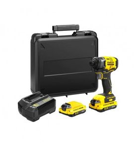 סט מברגת אימפקט STANLEY 18V כולל 2 סוללות 2AH + מטען