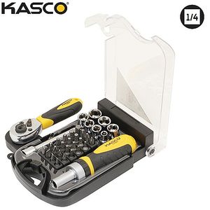 סט 34 בוקסות + ביטים הינע “1/4 מ“מ KASCO CR-V