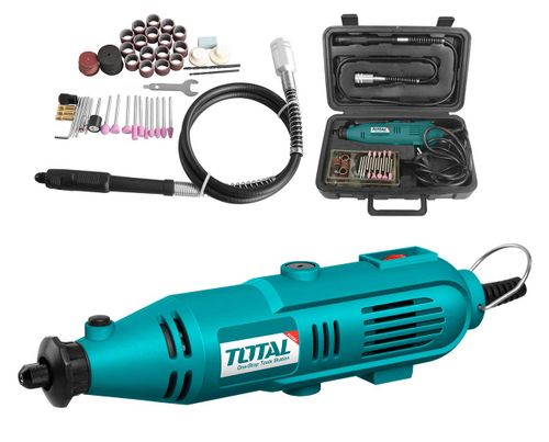 משחזת מיני עם צינור גמיש 100 אביזרים במזוודה TOTAL