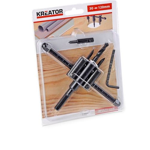 מקדח מחוגה לחיתוך עיגולים 30-120 מ''מ KREATOR