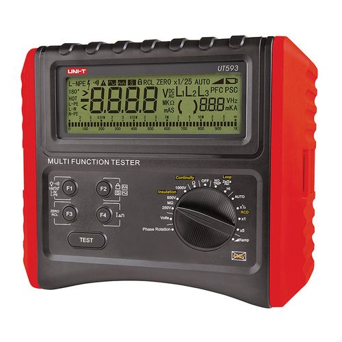 מודד חשמל רב תכליתי - לופ טסטר + מד התנגדות UNI-T 593