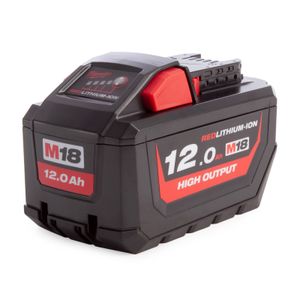 סוללה MILWAUKEE 12Ah 18V HIGH OUTPUT