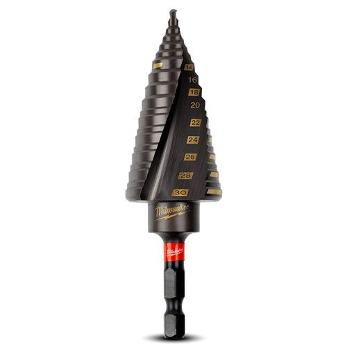 מקדח מדורג 4-30MM למתכת ונירוסטה MILWAUKEE