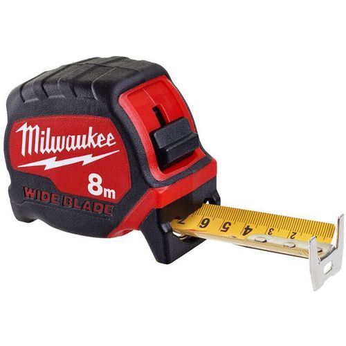מטר מדידה פרימיום 8 מטר רחב MILWAUKEE WIDE BLADE