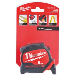 מטר מדידה פרימיום 5 מטר רחב MILWAUKEE