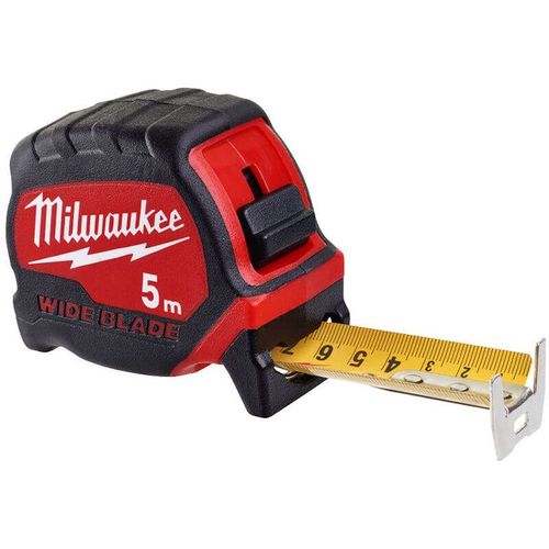 מטר מדידה פרימיום 5 מטר רחב MILWAUKEE