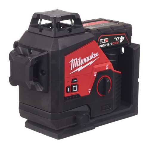 פלס לייזר ירוק נטען כולל סוללה MILWAUKEE 4A
