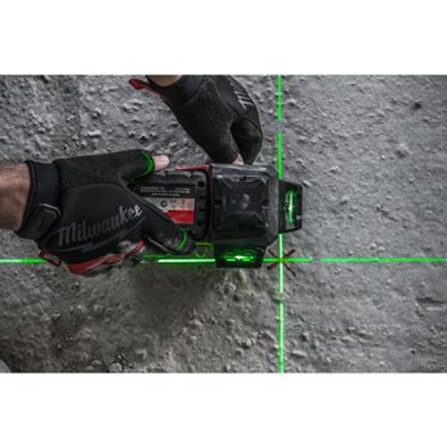 פלס לייזר ירוק נטען כולל סוללה MILWAUKEE 4A
