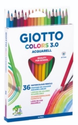 36 עפרונות אקוורל צבעוניים Giotto  COLORS 3.0 ACQUARELL