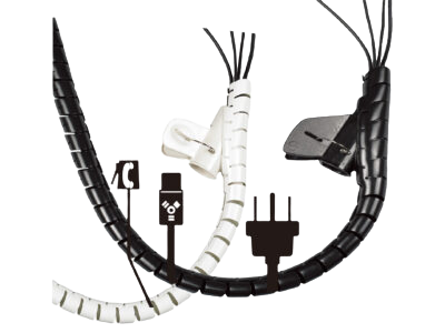 סדרן כבלים, צינור, לבן Razink R452 1.5m Cable Organizer White