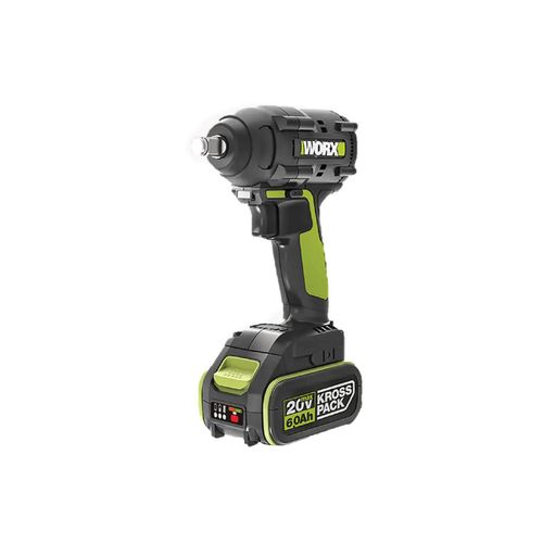 סט מברגה מפתח רטיטה עם שתי סוללות 4Ah ומטען WORX