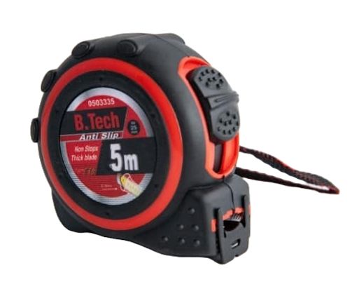 מטר מדידה ללא מגנט כולל גלגלי הנעה 5 מטר B-TECH