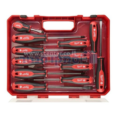 סט 12 מברגים במזוודה קשיחה MILWAUKEE