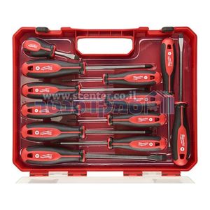 סט 12 מברגים במזוודה קשיחה MILWAUKEE