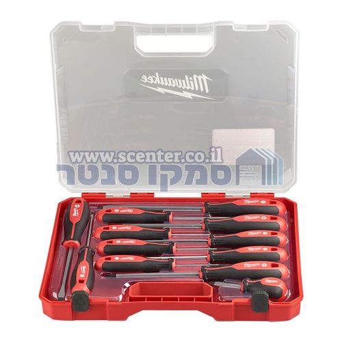 סט 12 מברגים במזוודה קשיחה MILWAUKEE