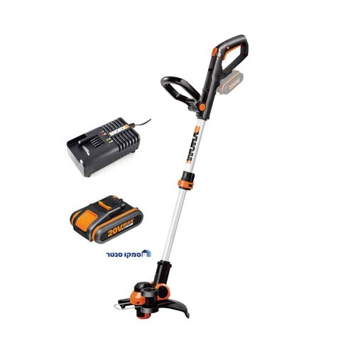 חרמש קוצץ קנטים חשמלי נטען עם סוללה 20V ומטען WORX
