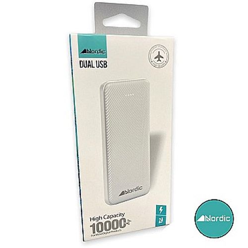 סוללת גיבוי NORDIC 10000Mah DUAL USB