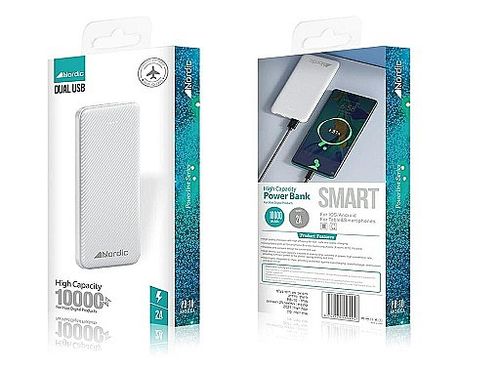 סוללת גיבוי NORDIC 10000Mah DUAL USB