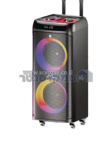רמקול קריוקי נייד על גלגלים BT בלוטות' JVC xs-n5214pb 100W