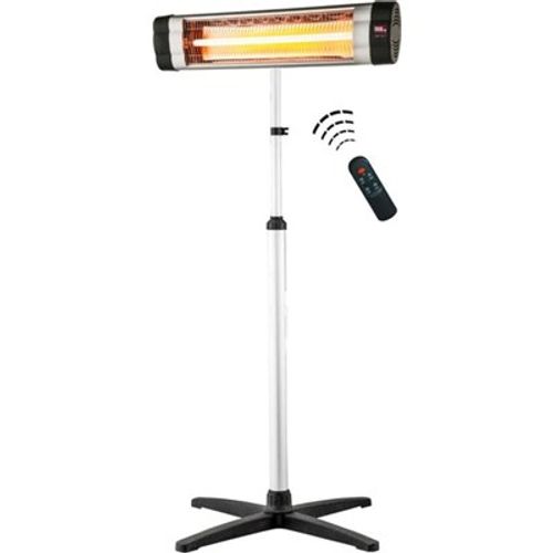 מקרן חום אינפרא אדום איכותי עם 3 מצבי חימום 3000W כולל עמוד ושלט רחוק. טיימר עד 24 שעות