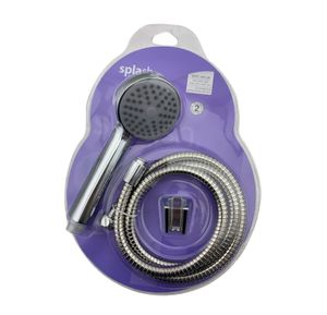 סט רחצה למקלחת אלמוג מזלף צינור ומתלה SPLASH