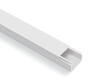 2 מטר תעלה לחשמל השחלה 16X16 PVC - בהדבקה