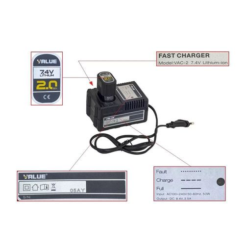 מרחיב צינורות הידראולי חשמלי נטען VALUE VTE-42D 7.4V