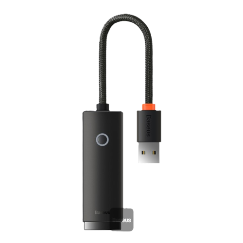 מתאם רשת Baseus Ethernet Adapter USB-A to RJ45, צבע שחור, שנה אחריות יבואן רשמי 