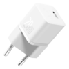 ראש מטען קיר מהיר Baseus GaN5 Fast Charger(mini) 1M 20W, צבע לבן, שנה אחריות יבואן רשמי 