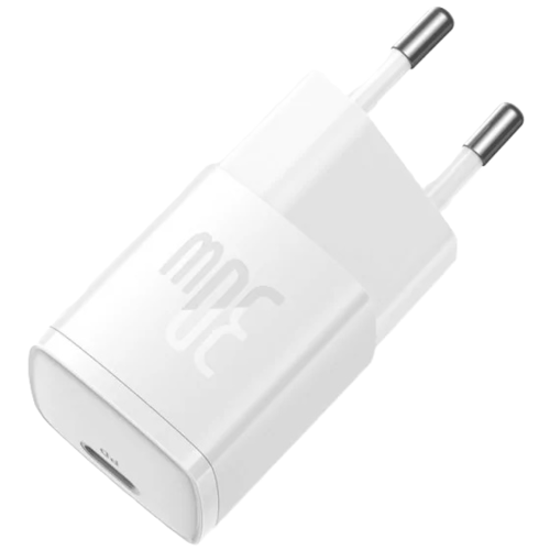 ראש מטען קיר מהיר Baseus Cube Pro Type-C 30W, צבע לבן, שנה אחריות יבואן רשמי 