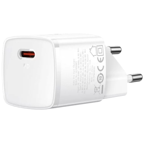 ראש מטען קיר מהיר Baseus Cube Pro Type-C 30W, צבע לבן, שנה אחריות יבואן רשמי 