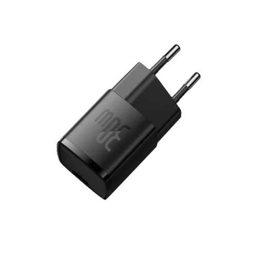 ראש מטען קיר מהיר Baseus Cube Pro Type-C 30W, צבע שחור, שנה אחריות יבואן רשמי 