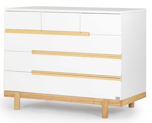 שידת החתלה לתינוק רוז MDF - לבן ועץ טבעי