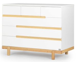 שידת החתלה לתינוק רוז MDF - לבן ועץ טבעי