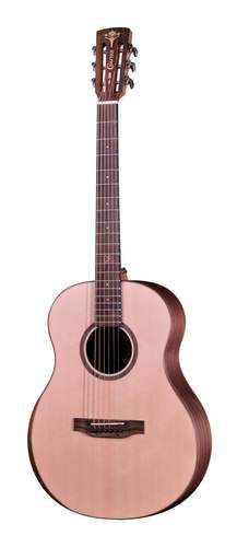 גיטרה אקוסטית מוגברת GRAND MINO BLACK WALNUT בצבע טבעי + תיק מרופד מבית CRAFTER